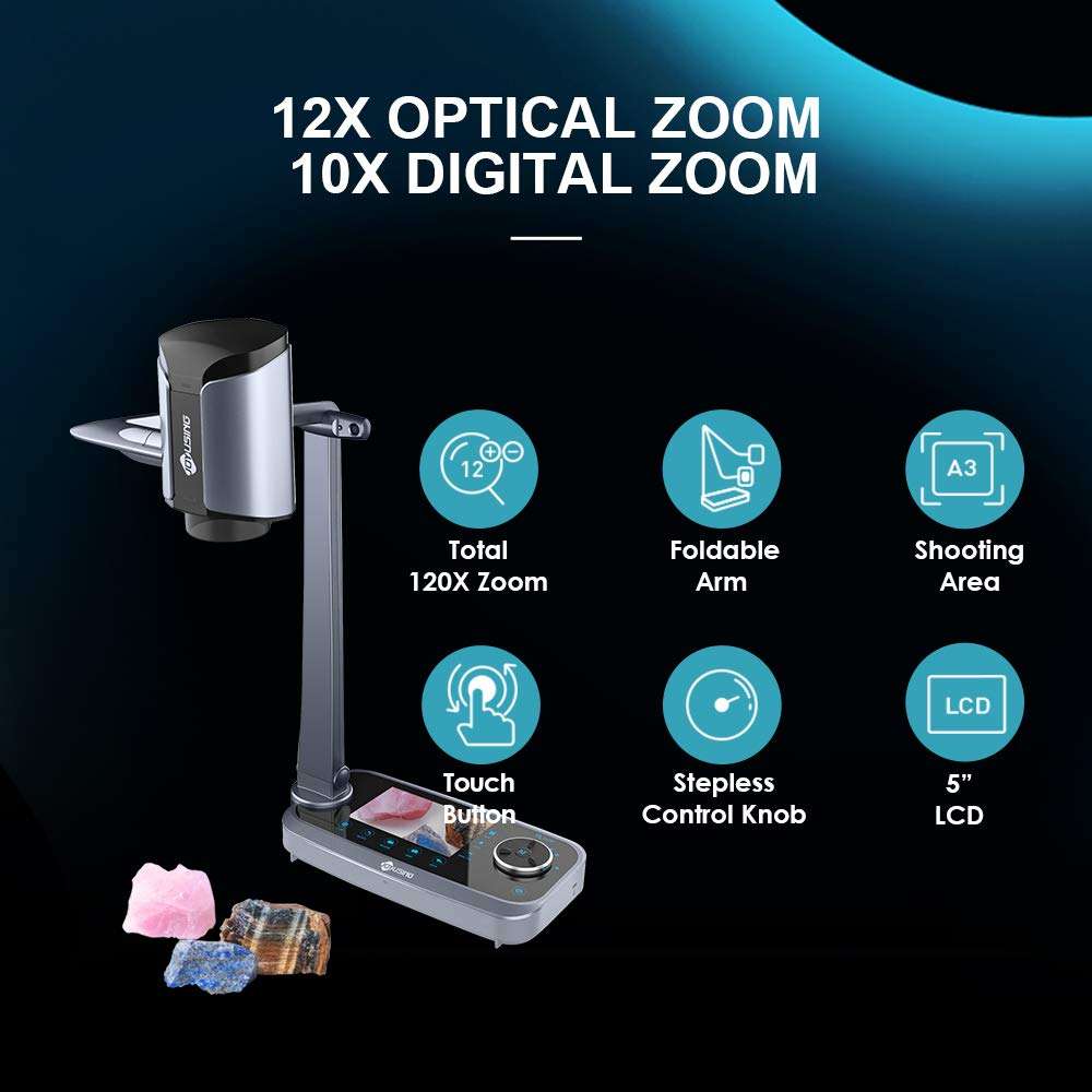 High-Definition Document Camera with 5'' LCD Preview Screen 5
