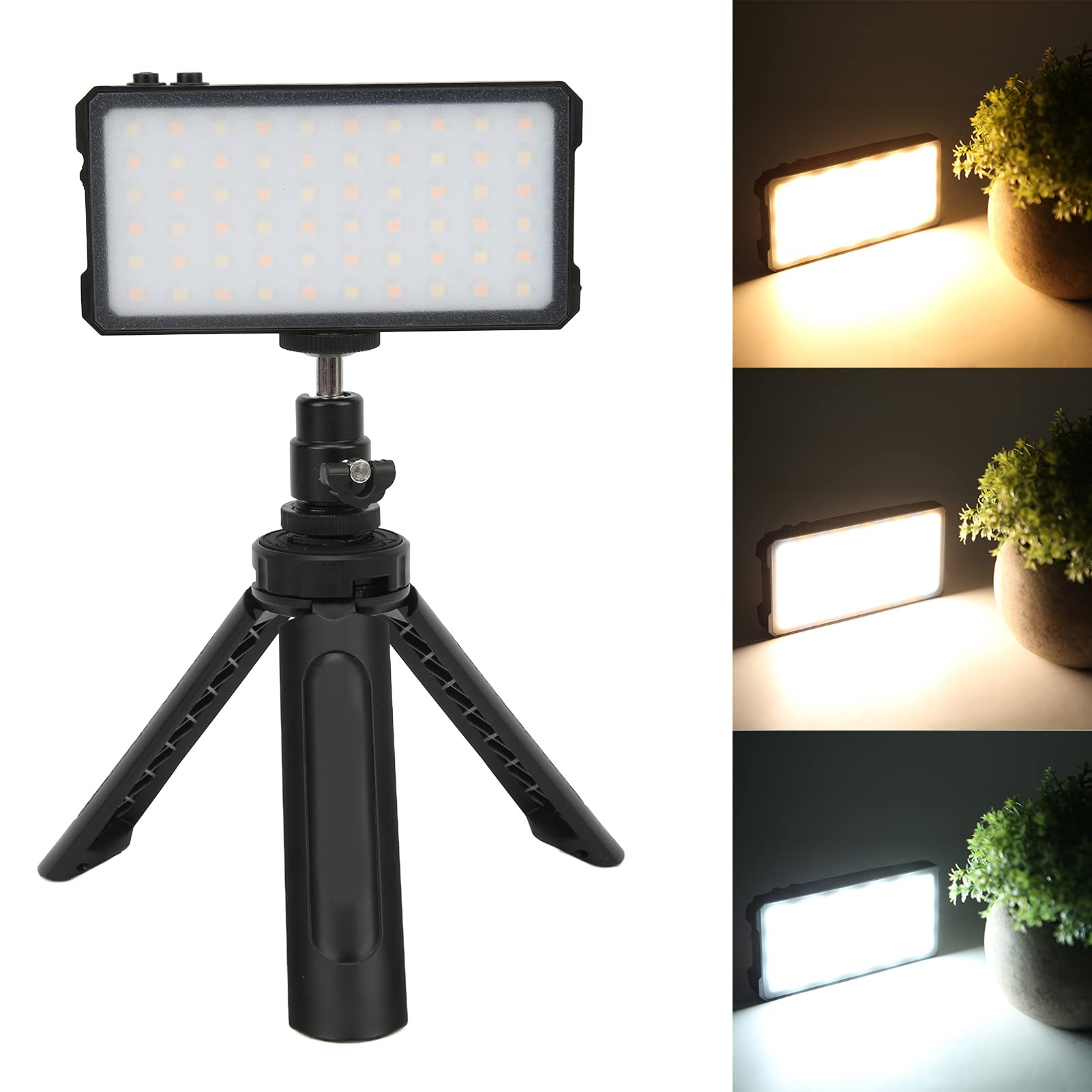 Manbily MFL?04 LED Fill Light 3000?6500K SLR Sm Ket Light with Tabletop Pod, ABS LED Video Light for Camera - Ideal for Brightening Up Your Photos and Vid with Color Temperature 5