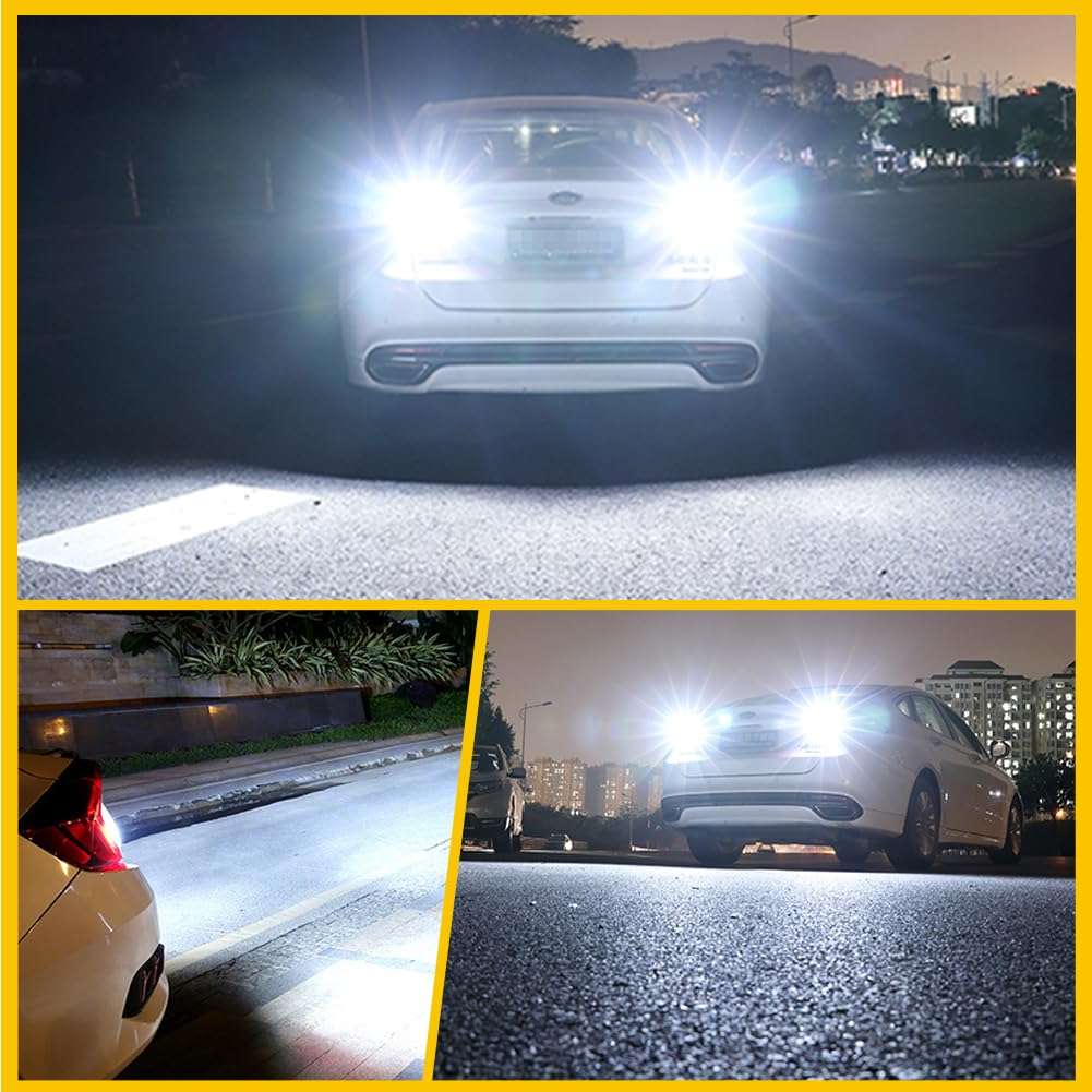 Ruiandsion 2pcs 6V 1157 LED Bulbs 5050 8SMD Chipsets 6000K White for Backup Reverse Lights Tail Lights 4
