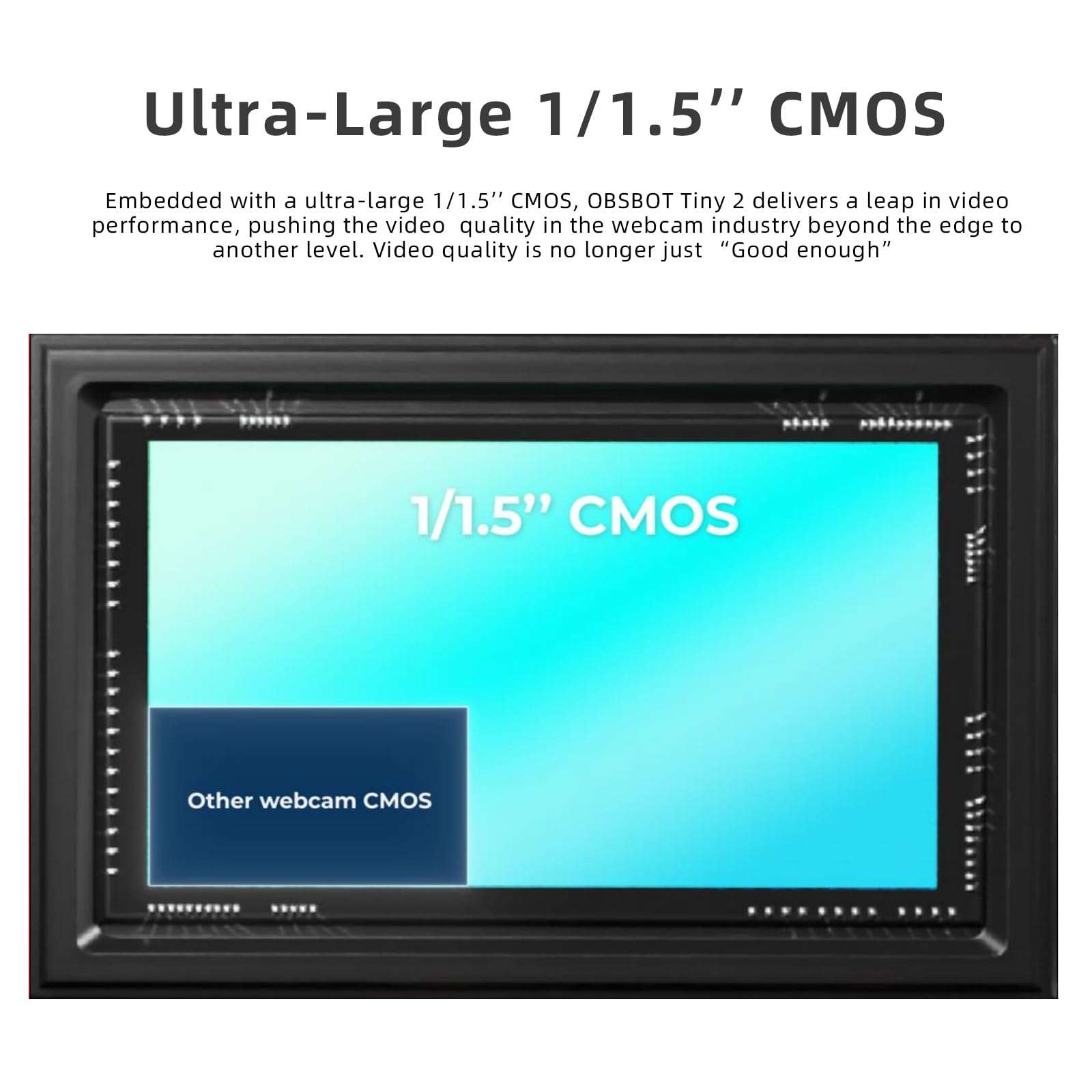 OBSBOT Tiny 2 AI-Powered PTZ 4K Webcam 1/1.5" CMOS 4X Faster Focusing USB 3.0 10x Faster Data Transmission Voice Control, W Tiny Smart Remote 2 2