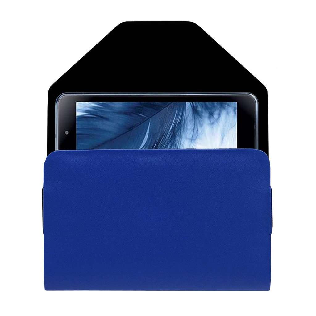 Acm Pouch Case Compatible with Iball Co-Mate Tablet Flip Flap Cover Blue 2
