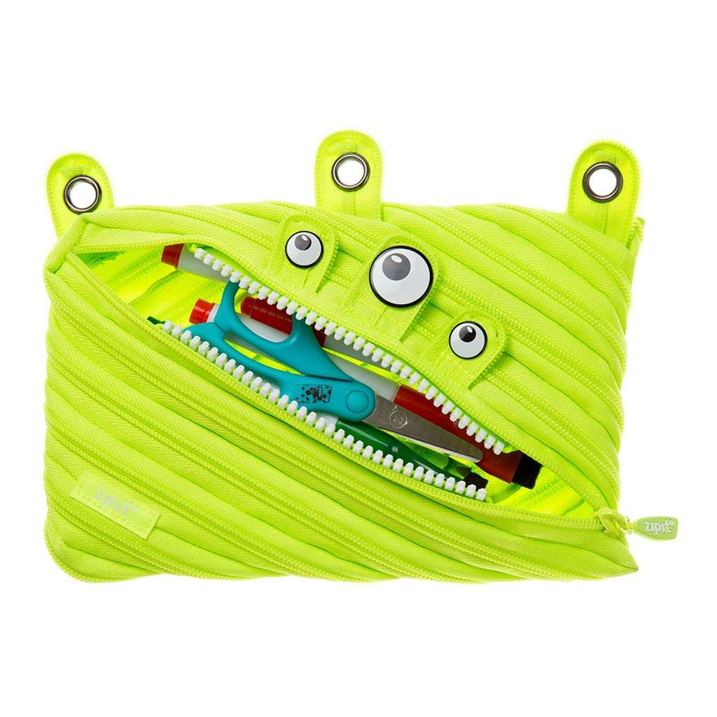 ZIPIT Monster 3-Ring Pencil Case, Lime 4
