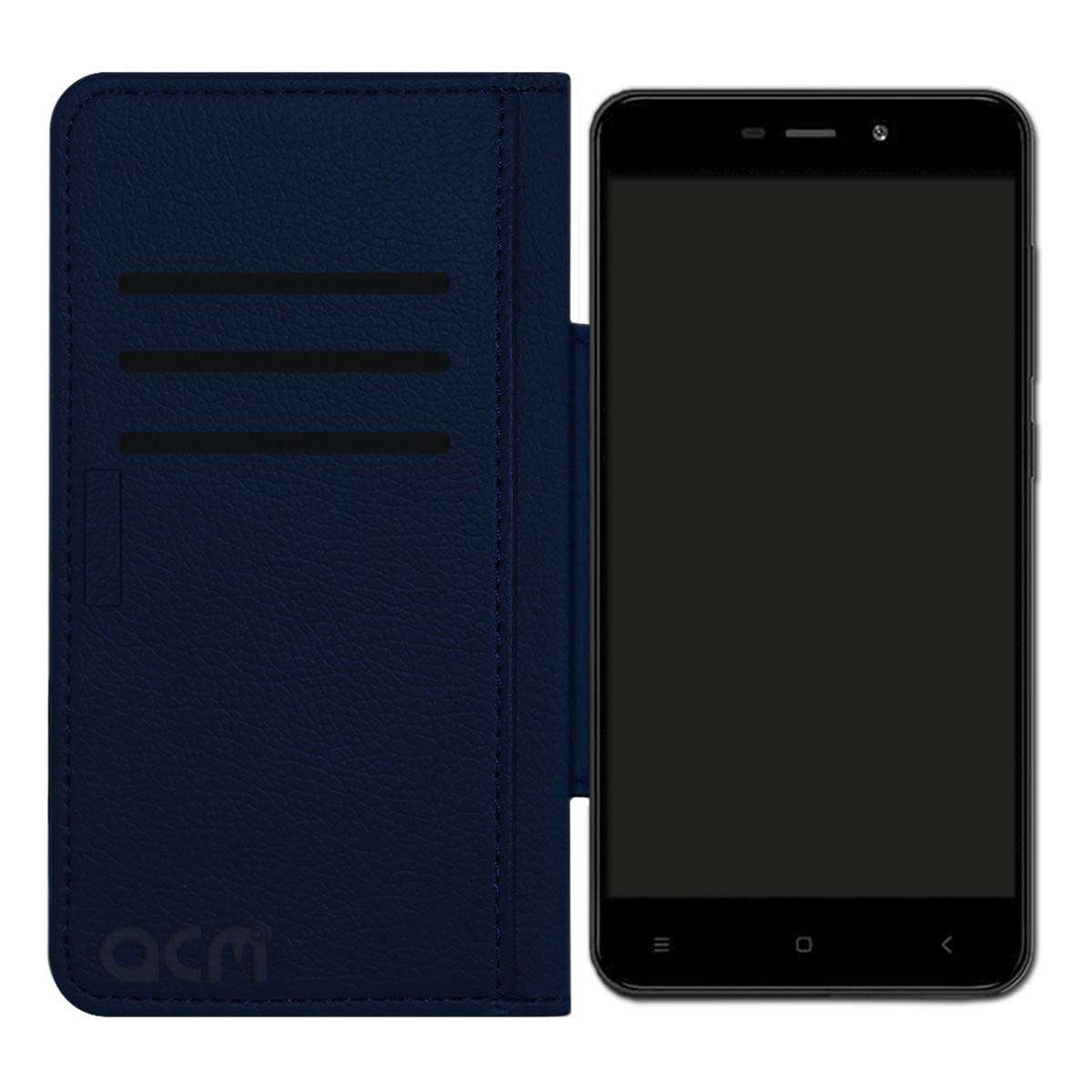 ACM Rich Leather Flip Wallet Front & Back Case Compatible with Mi Redmi Note 10 Pro Mobile Flap Magnetic Cover Blue 3