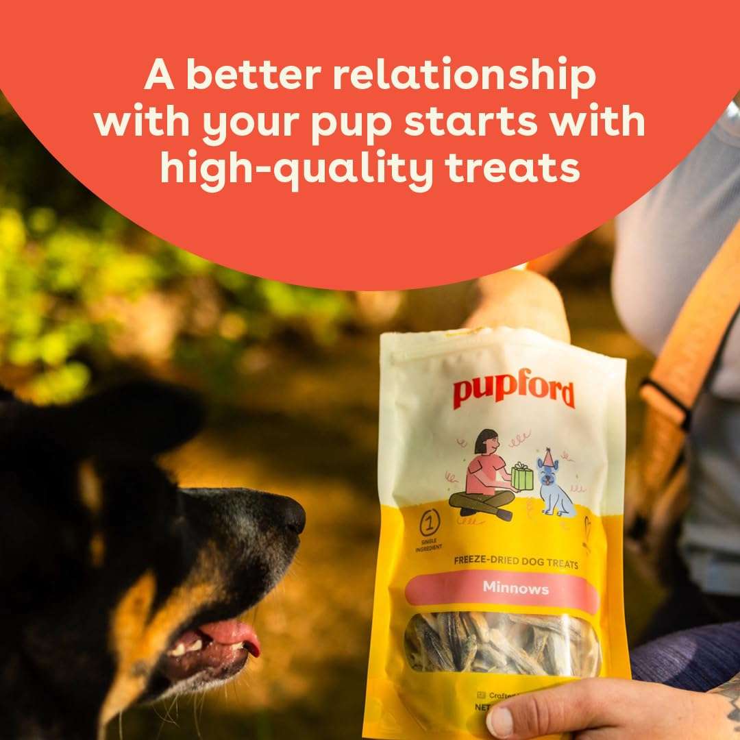 Pupford Freeze Dried Minnows for Dogs & Puppies - Healthy, Natural, Single Ingredient Dog Treats - Made in USA (2.8 oz) 6
