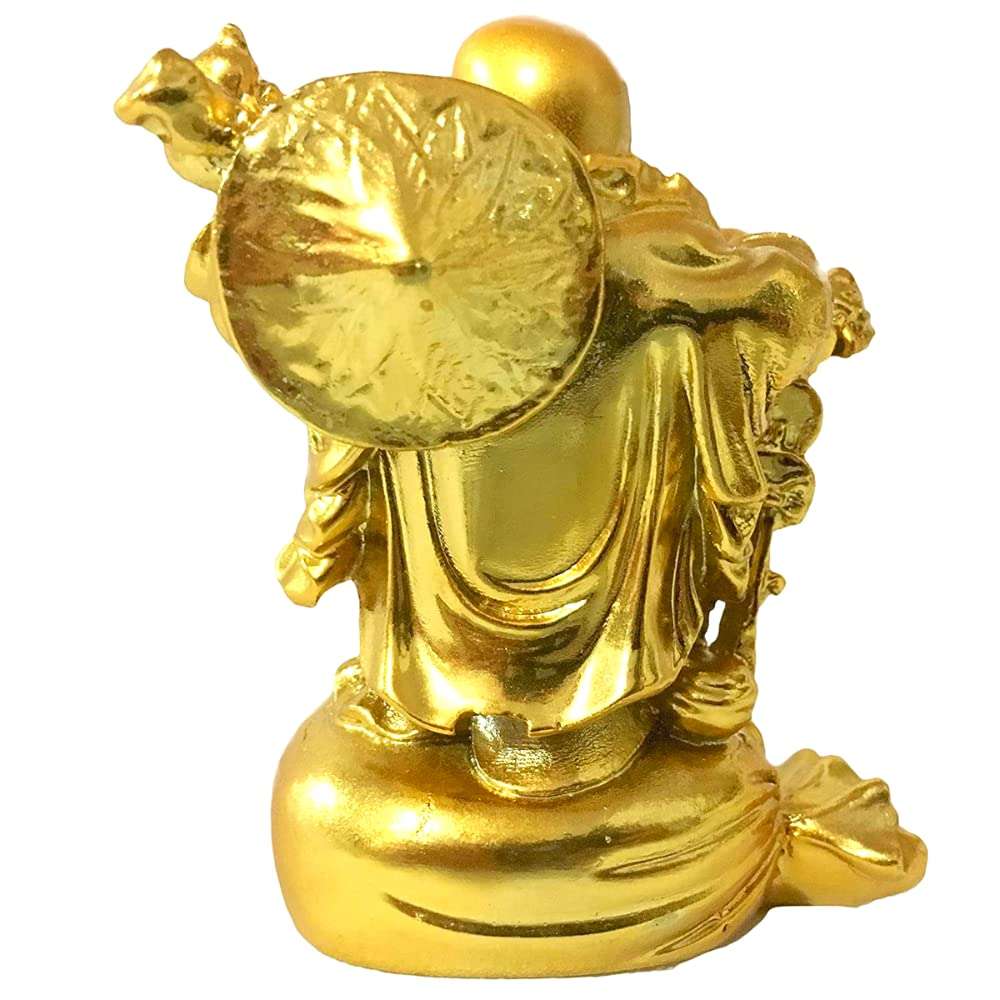 GJ All in One Multi Quality Laughing Buddha (Golden Color) 4