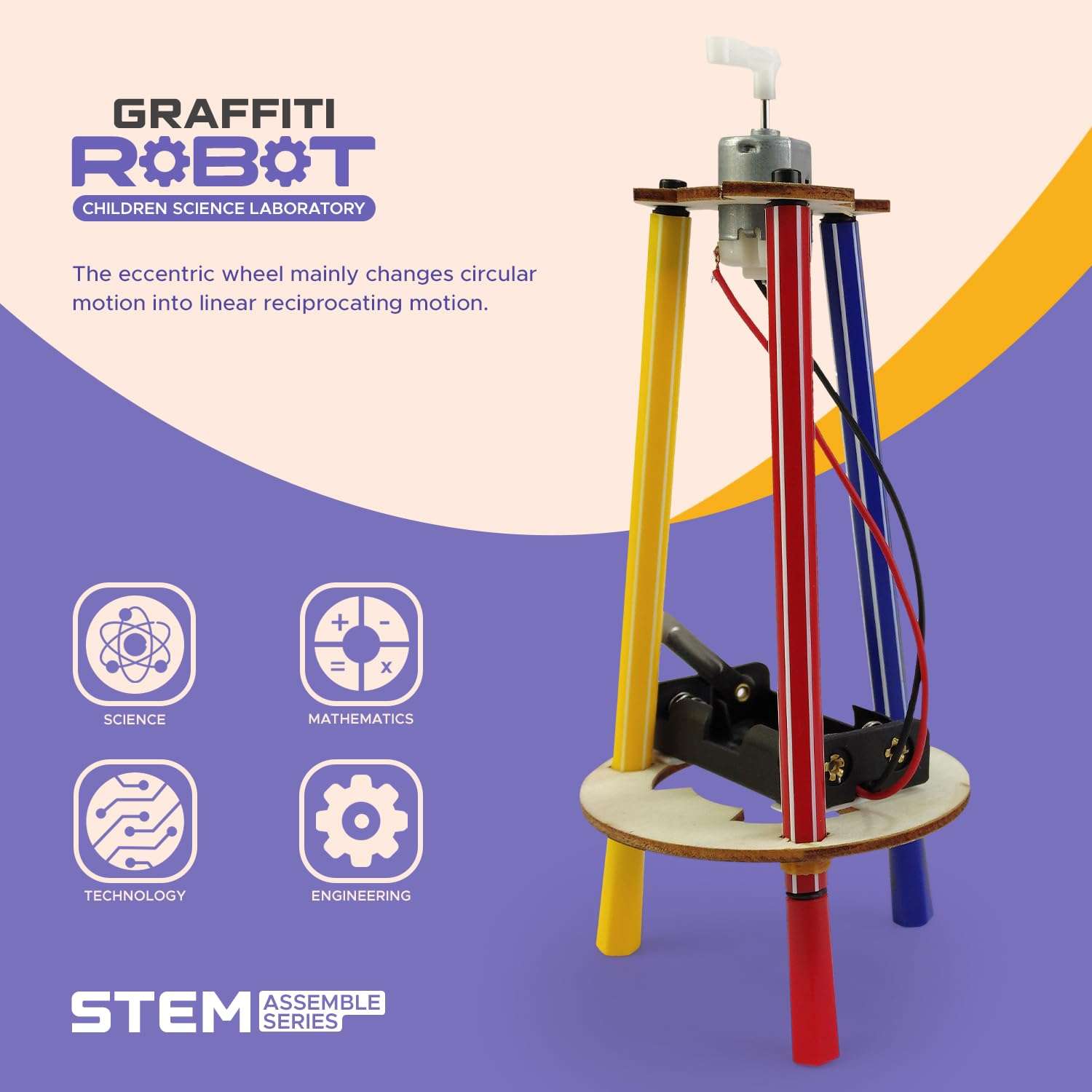 NHR Stem Educational Kit, Wooden Construction Set (STEM Doodle Robot) 4