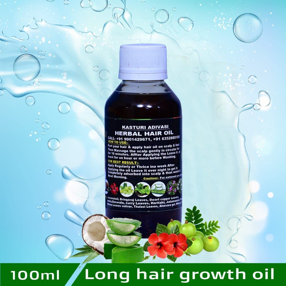 Neelambari Herbal Ayurveda Kasturi herbal hair oil Kasturi ayurvedic herbal hair oil(Ksturi Adivasi Herbal hair oil-01) 2