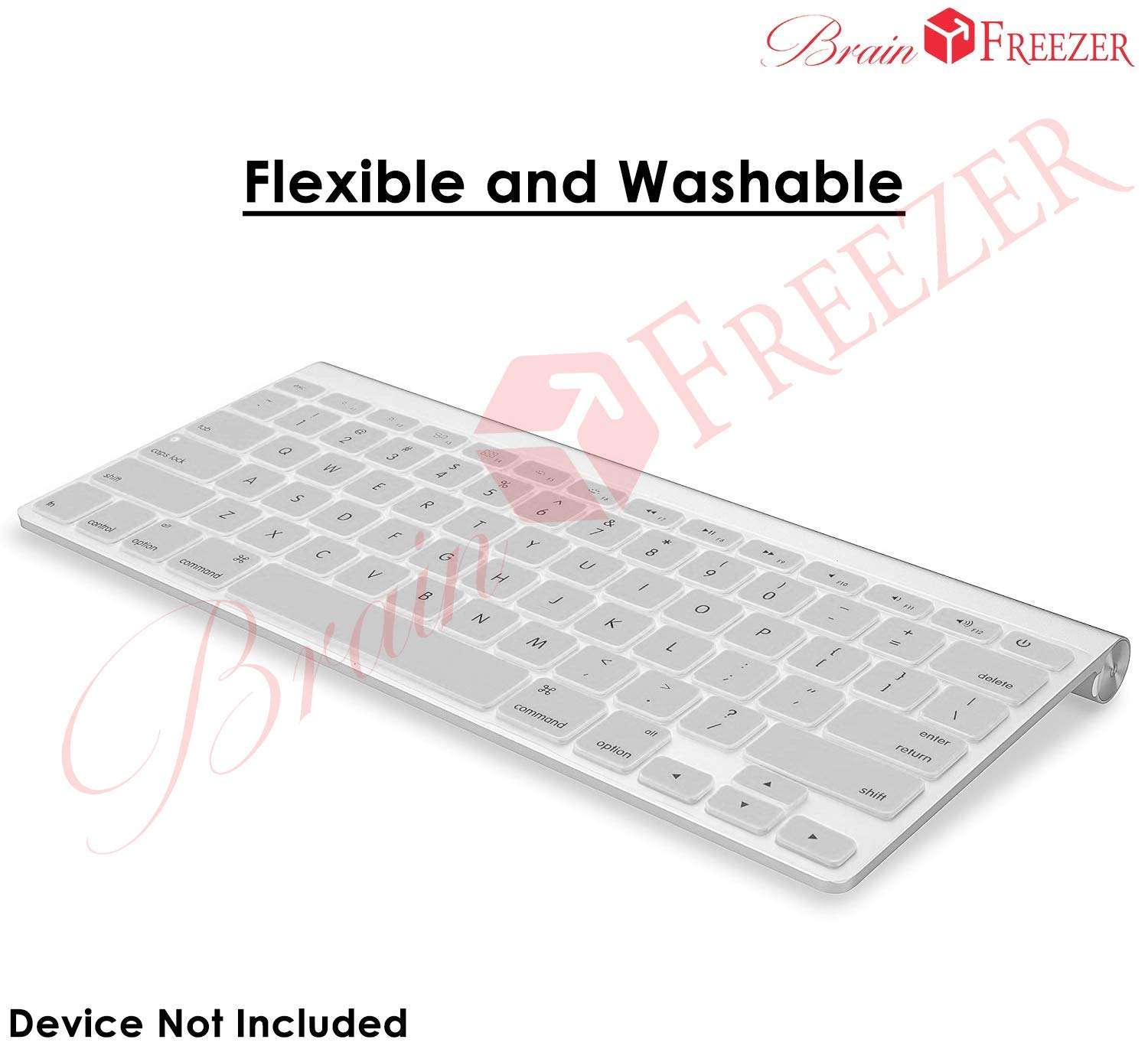 Brain Freezer Premium Ultra Thin Keyboard Cover Protector for MacBook Air 13" A2179, A2337 M1 Chip (Year 2020+) Silver 2