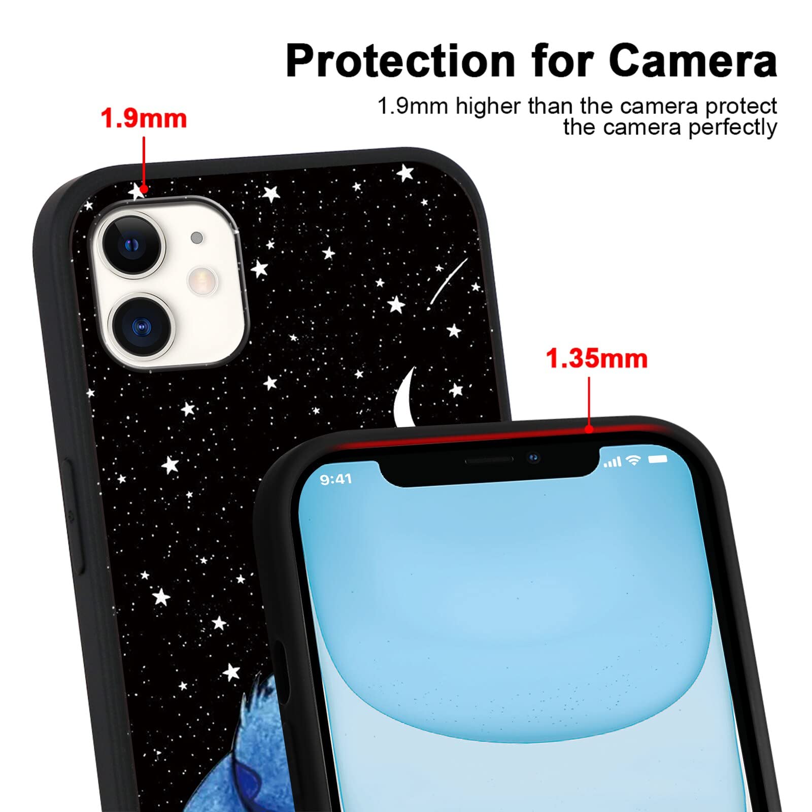 [2 Pack] Case Designed for Apple iPhone 12/iPhone 12 Pro Case, Cute Cartoon Aesthetic Print Phone Cases Girly for Girls Boys Kids Women Stylish Soft TPU Protective Cover for iPhone 12 Pro 6.1" 5