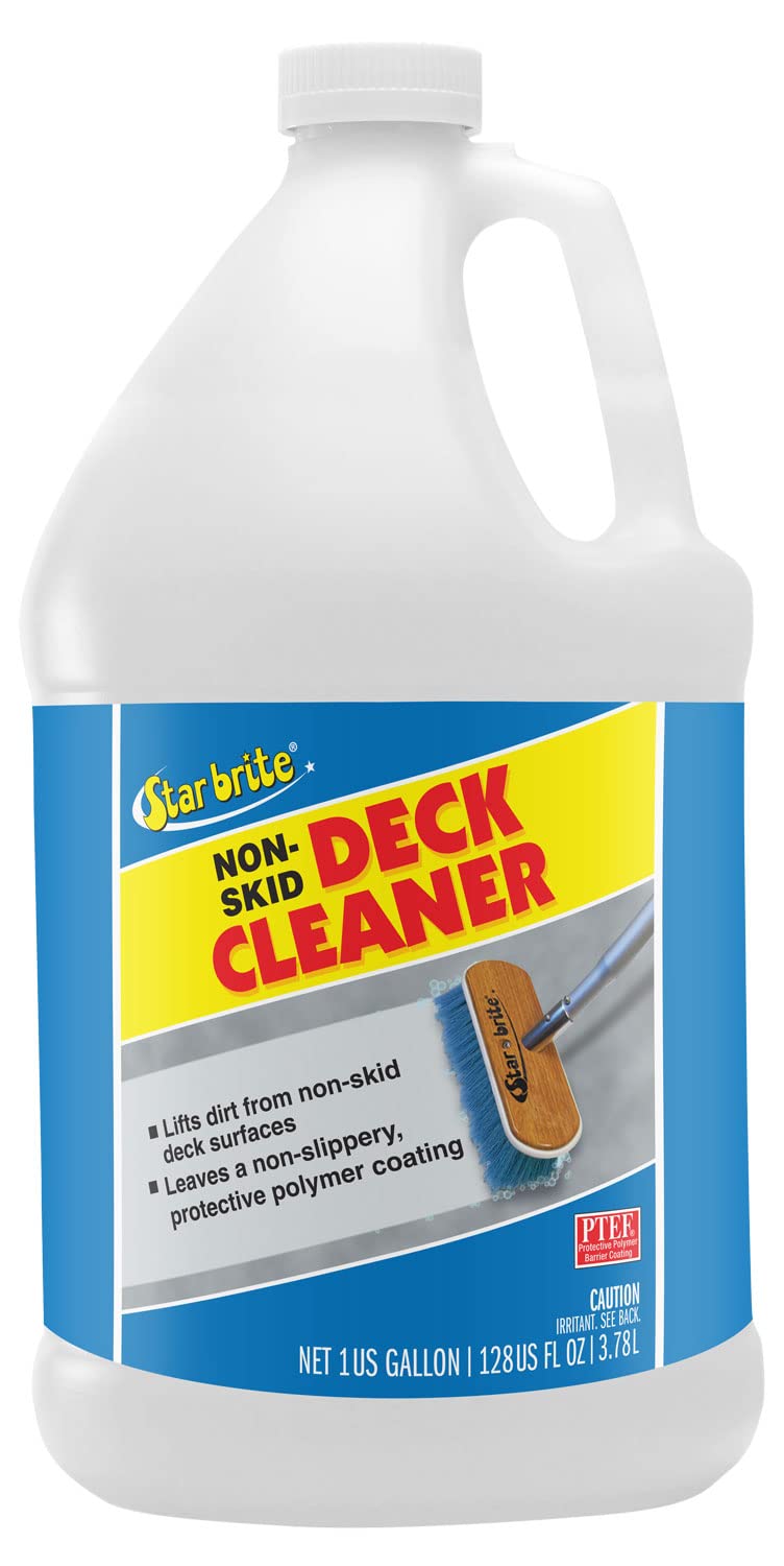 STAR BRITE Non-Skid Deck Cleaner & Protectant - Ultimate Boat Deck Wash - Protects Against Future Stains & UV - Ideal for Fiberglass, Vinyl, Plastic & Painted Surfaces -1 Gallon (085900) 1
