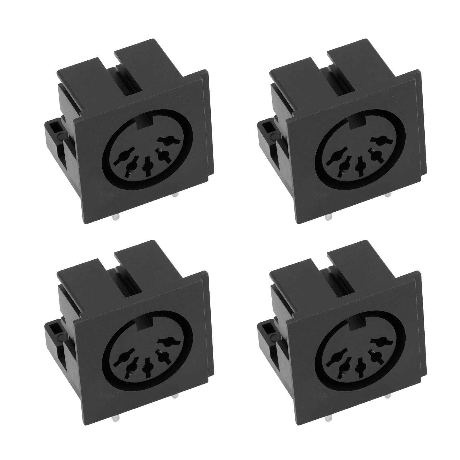 OTOTEC 4pcs 5 pin Female Connector DIN Socket LN0507 for Audio Signals Industrial Equipment Without Shield 1