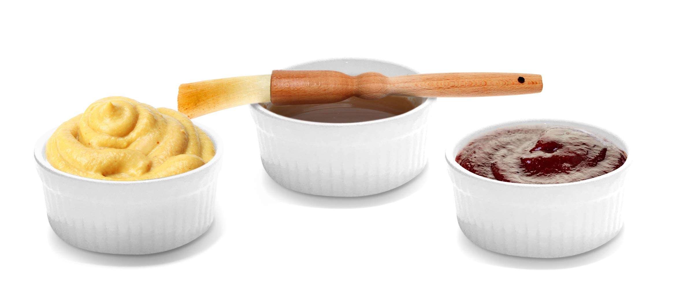 Furmaware Set of 6 Ceramic Ramekins - Non-Toxic Classic White Porcelain Custard Cups - Oven Safe Ramekins, for Baking and Serving Single Servings of Desserts, Dips, and Snacks - (18 oz) 4