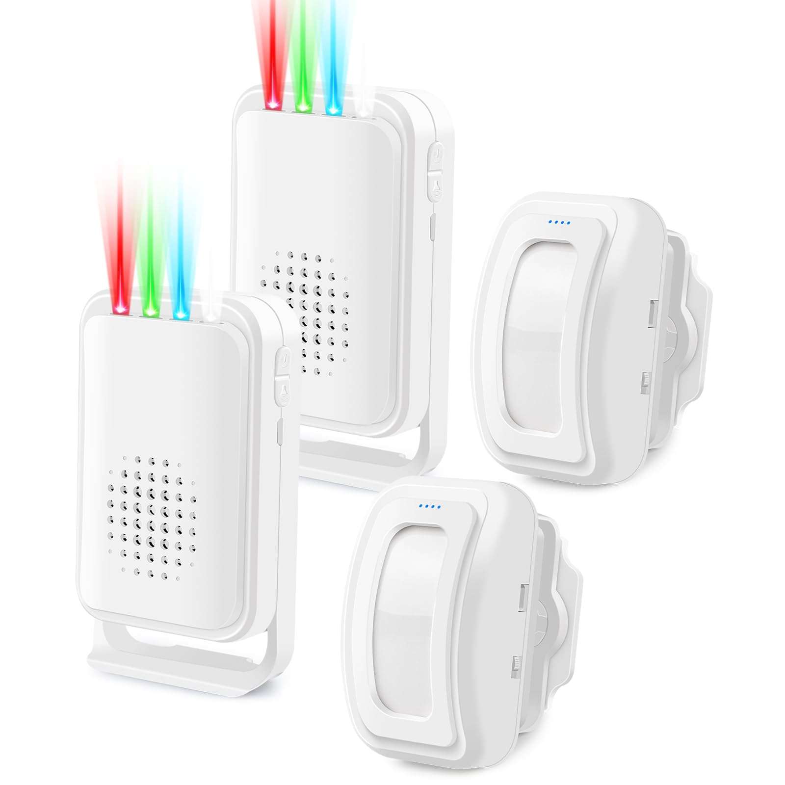 2Pack Motion Sensor Doorbell, Wireless Motion Sensor Door Chime, Motion Sensor Detector Door Chime, Wireless Welcome Doorbell LED Indicators for Indoor Home Business Store Office School 1