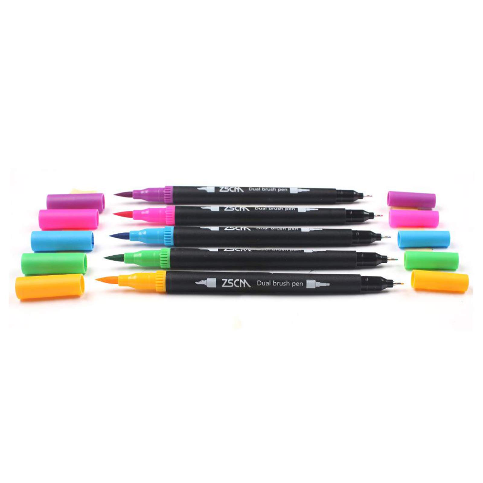 Generic Dual Tip Brush Pen Art Markers with Fineliner Tip 32 Colors for Artists 3