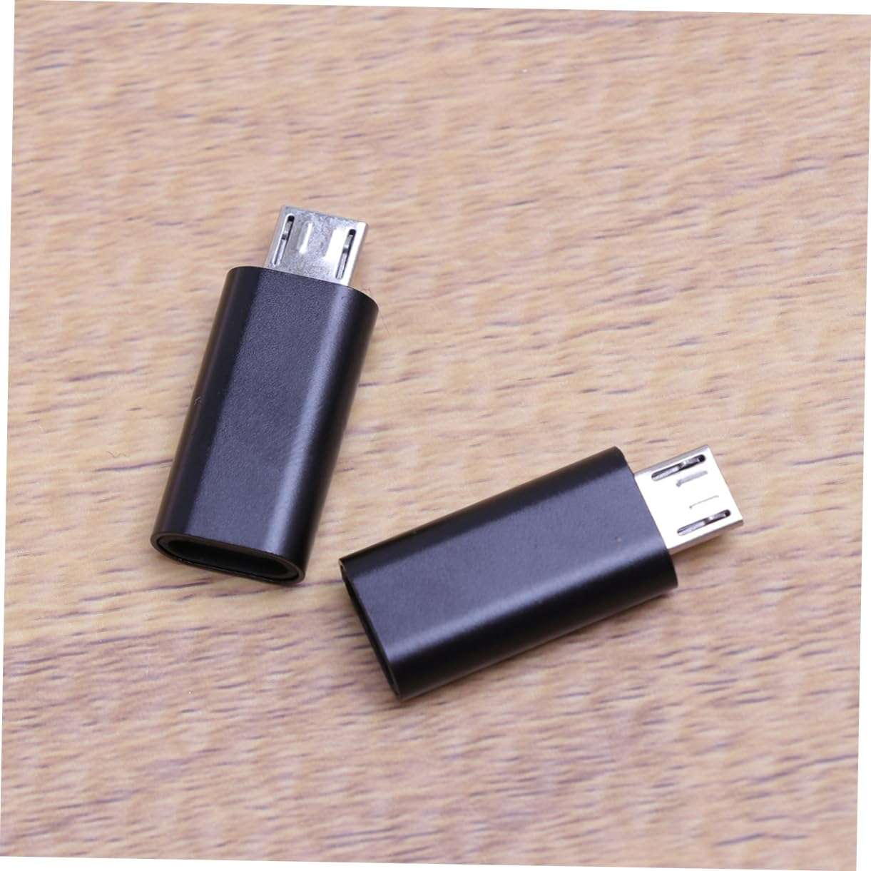 HOODANCOS 2 Pcs Pin Female Cable Micro USB Converter Connector for Smartphones Tablets Power Banks Black Easy Device Connectivity and Portability 5