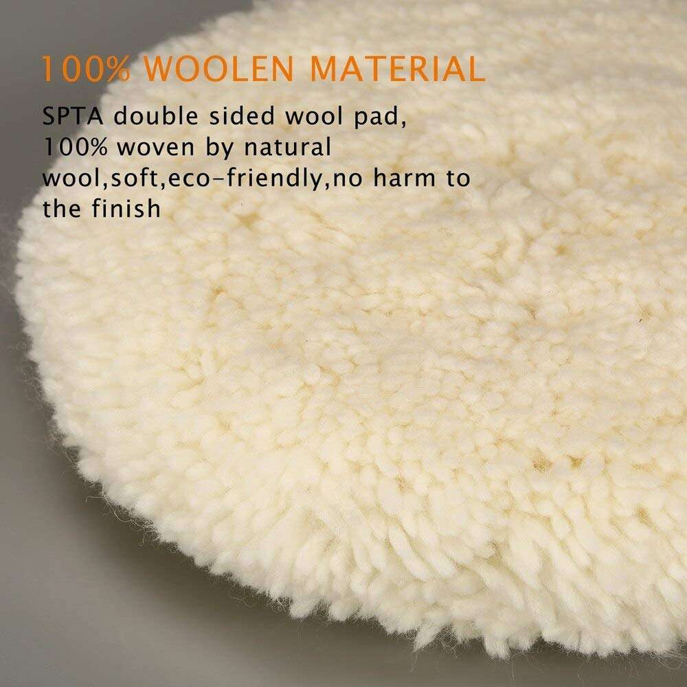 MLD Wool 7 inch Wool Pad, Buffing Pad, Polishing Pad for Professionals (White) 5