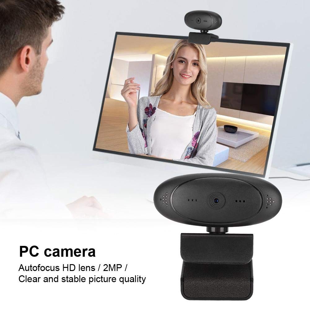 Web Camera with Microphone, HD 1080P Computer Camera, PC Camera Webcam, USB 2.0 Webcams, Built-in Microphone for Callings, Streaming, Video Conferencing, and Recordings(Black) 6