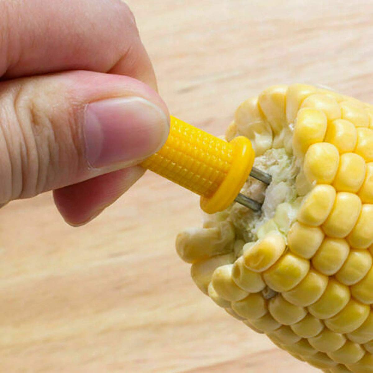 10 Pack Corn On The Cob Holders Stainless Steel Corn Holders Corn on The Cob Skewers for BBQ Twin Prong Sweetcorn Holders Home Cooking Fork Prong 5