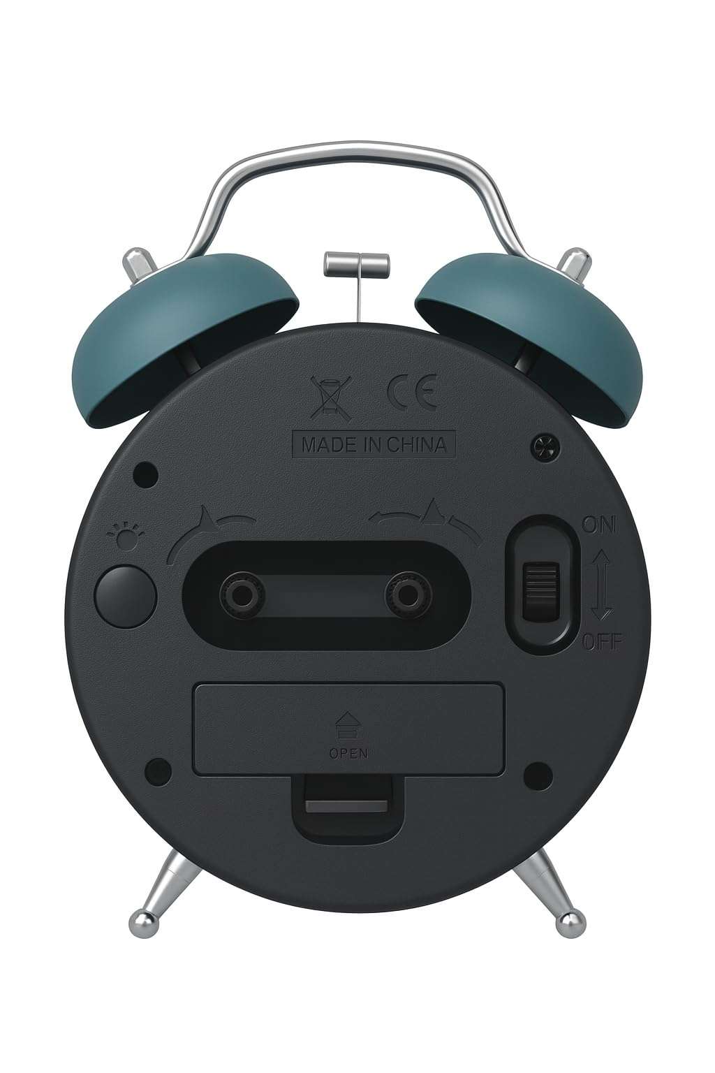 CBK Analog Alarm Clock for Heavy Sleepers Loud Clock for Adults,Metal 4.5 Inches Twin Bell Table Clock with Backlight Alarm Clocks for Students Decoration Bedroom/Office(Metalic Green Big) 3