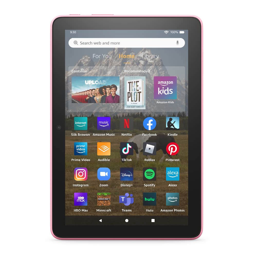 Amazon Fire HD 8 tablet, 8” HD Display, 64 GB, 30% faster processor, designed for portable entertainment, (2022 release), Rose