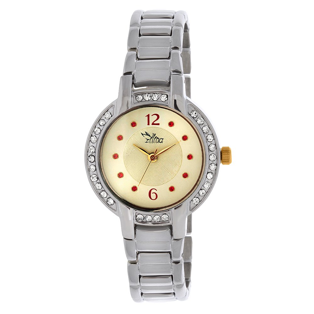 Ilina ILP1SSRDSTNCH Analog Golden Dial Women's Watch 1