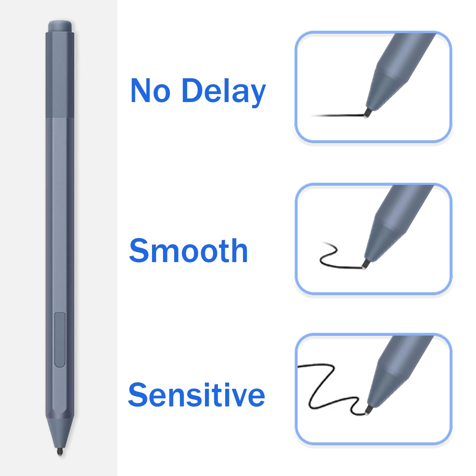 Model 1776 Pen Compatible for Microsoft Surface Pen 1776 Compatible with Surface Book 1/2/3,Surface Studio 1/2,Surface Laptop 1/2/3/4,Surface Go 1/2,Surface Pro 3/4/5/6/7,Surface Laptop Go,Ice Blue 6