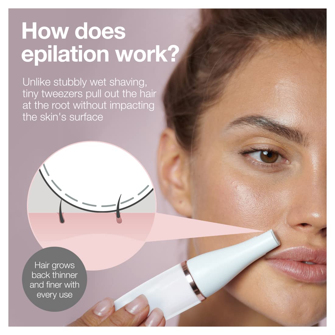 Braun Face Epilator Facespa Pro 911, Facial Hair Removal for Women, Hair Removal Device, 3-in-1 Epilating, Cleansing Brush and Skin Toning with 3 Extras 5