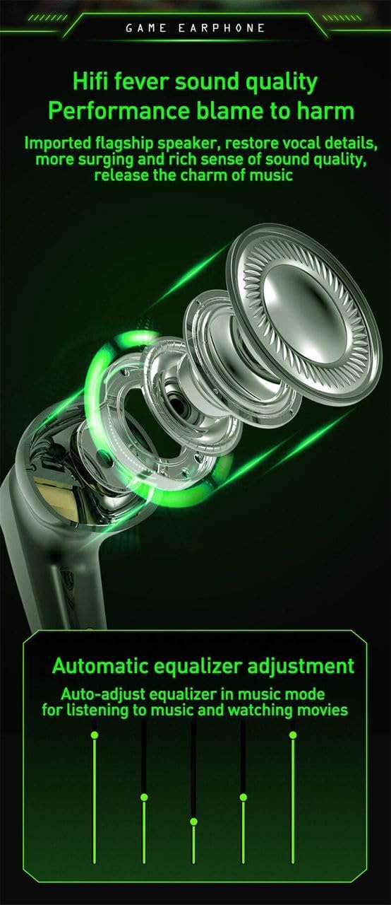 Bluetooth Headset True Wireless Connection 5.3 Protocol Connection Stable Appearance Cool Rechargeable Bright Light 6