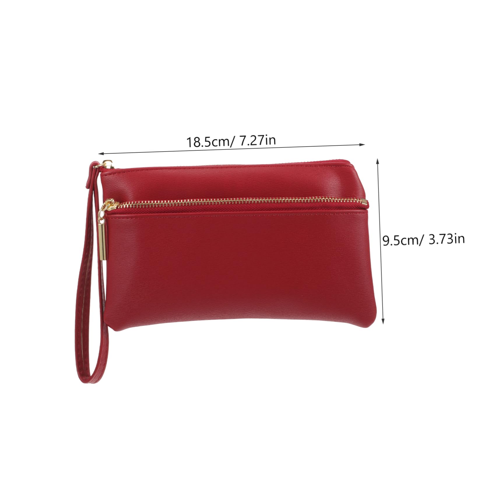 FOMIYES Woman Long Wallet with Zipper Closure Practical Storage Handbag for Ladies Red Color Multiple Card Slots Stylish Design for Everyday Use 3