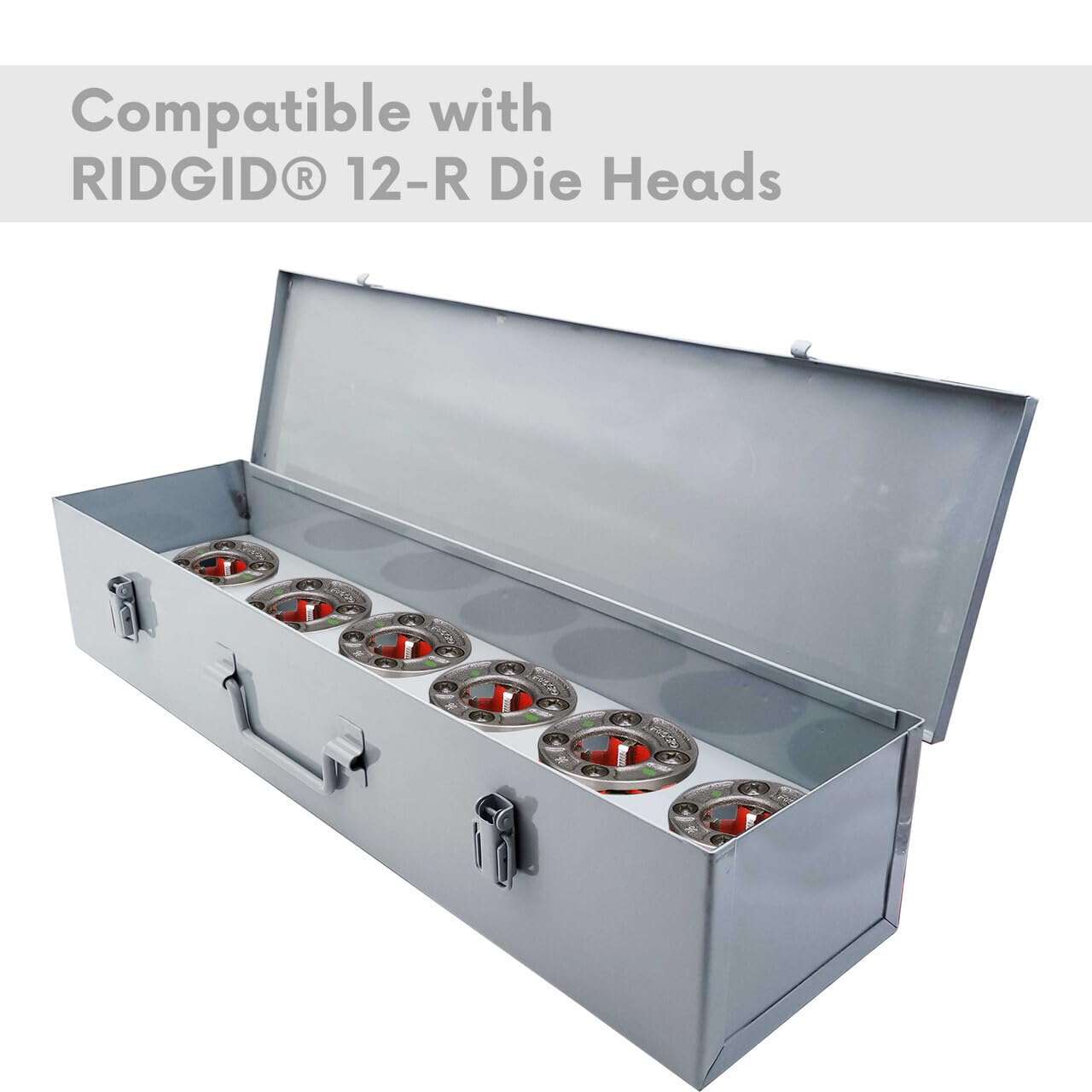 Staten Tools 38625 Metal Carrying Case fits Ridgid 12-R Die Heads 12R Ratchet and Handle 3