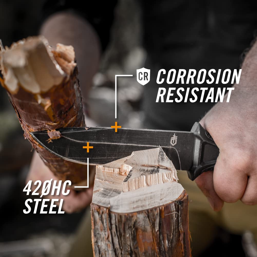 Gerber Gear StrongArm - Fixed Blade, Full Tang Knife - Camping Knife with Multiple Carry Options - Black, Serrated Edge 5