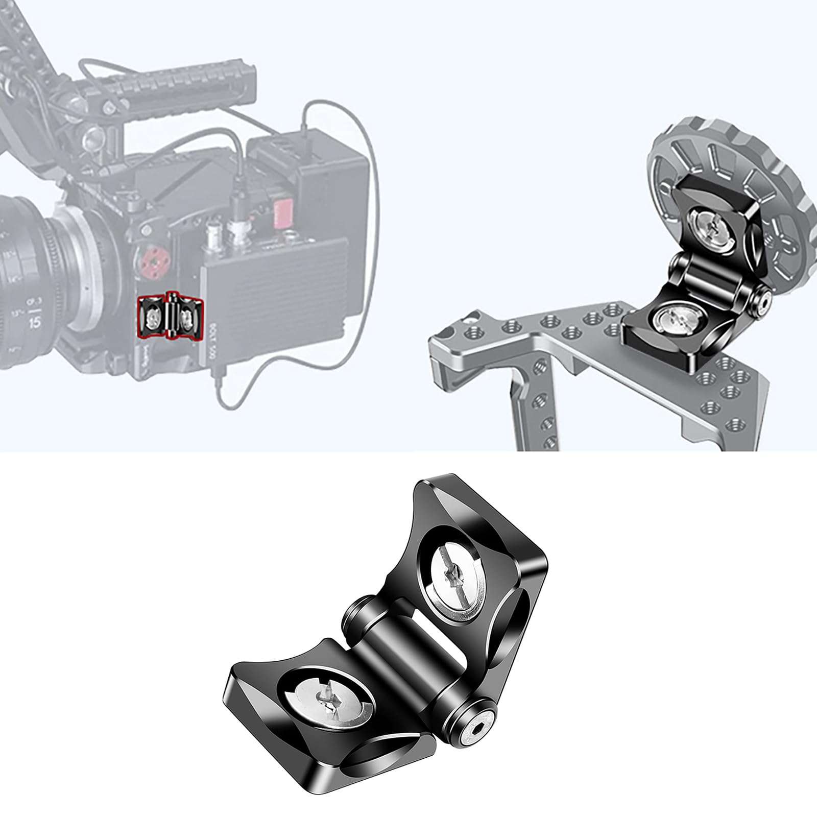 PTILSERY Aluminum L Bracket Quick Release Plate for Vertical and Horizontal Shootings for Gimbals Stabilizers and SLRs 4