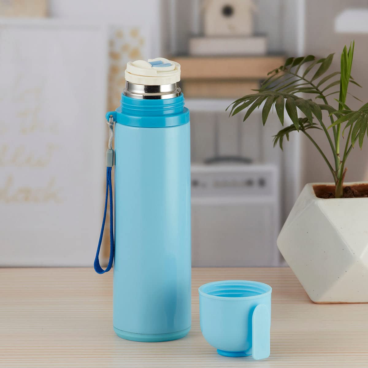 SaSaSa Stainless Steel Vacuum Insulated Double Wall Water Bottle for Home, Office, Travel and Sports, Leak - Proof Lid for Hot and Cold Liquids - 500ml (102-B) 3