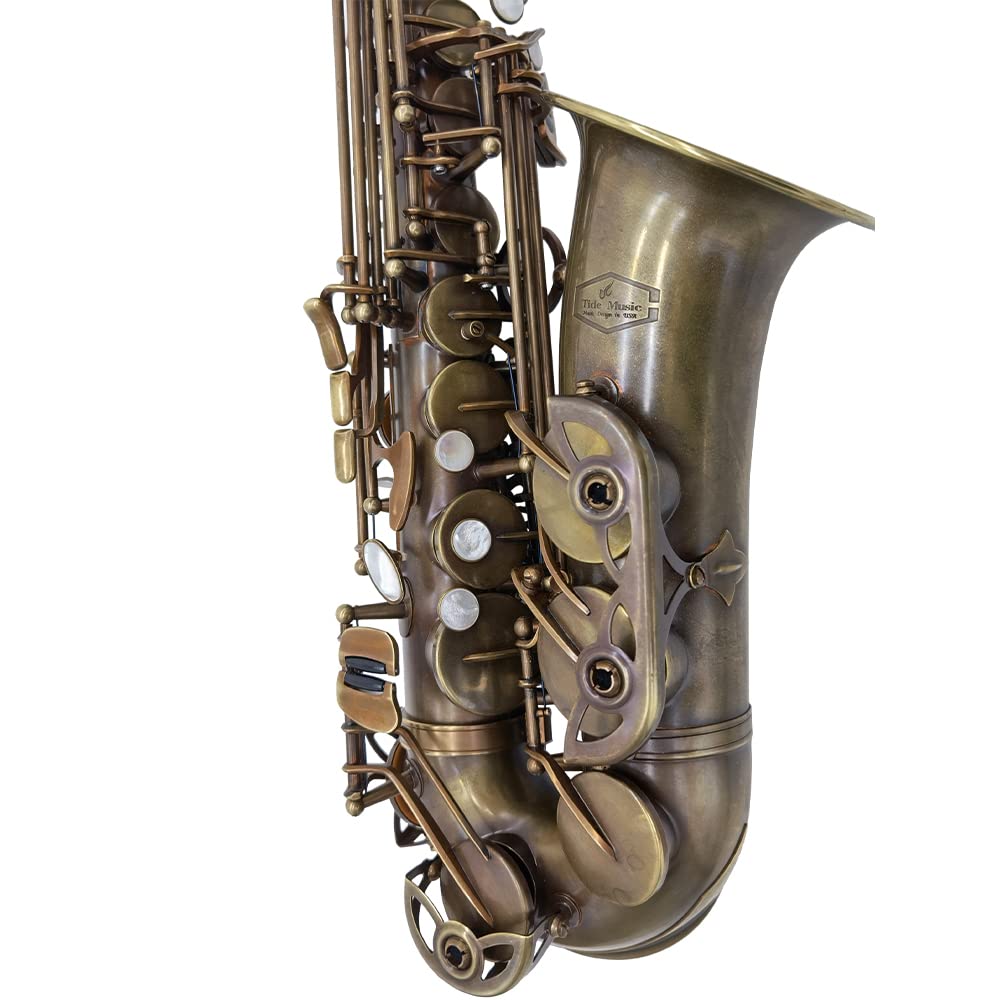 Tide Music Alto Saxophone High Grade Brass Alloy Body, Engraved one of Twelve Chinese Zodiac, full of Chinese culture charms (carved with horse) 3