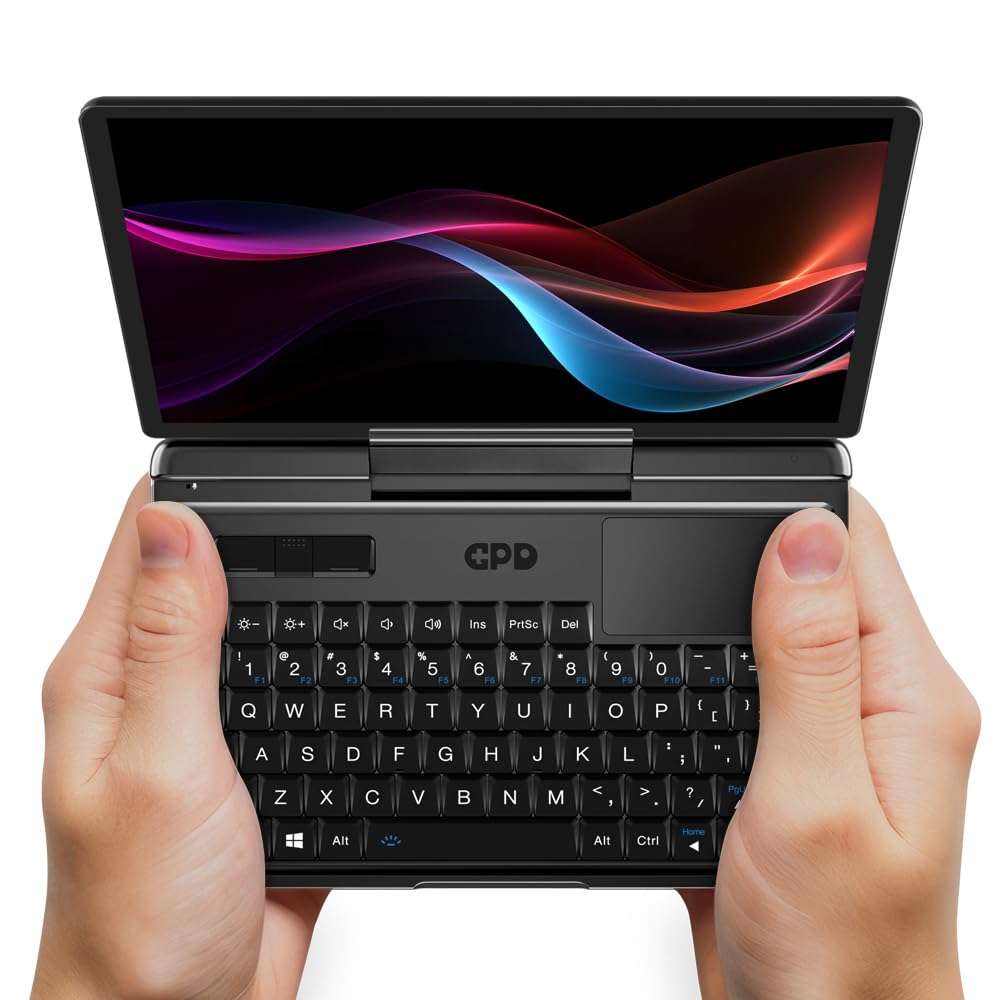 LANRUO GPD MicroPC 2 [ I3-N300-16GB+512GB ] 7" 1080P Display Portable Mini Laptop Tablet PC Computer Win 11 Home OS with 2.5G Ethernet, USB-C, HDMI 2.1, Wi-Fi 6, BT 5.2 Black 3