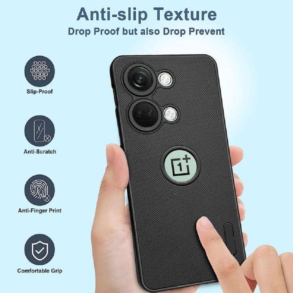 ZARALA Dotted Silicon Back Case Cover for OnePlus Nord 3 5G | Camera Bumper Protection Back Cover (Matte Black) 5