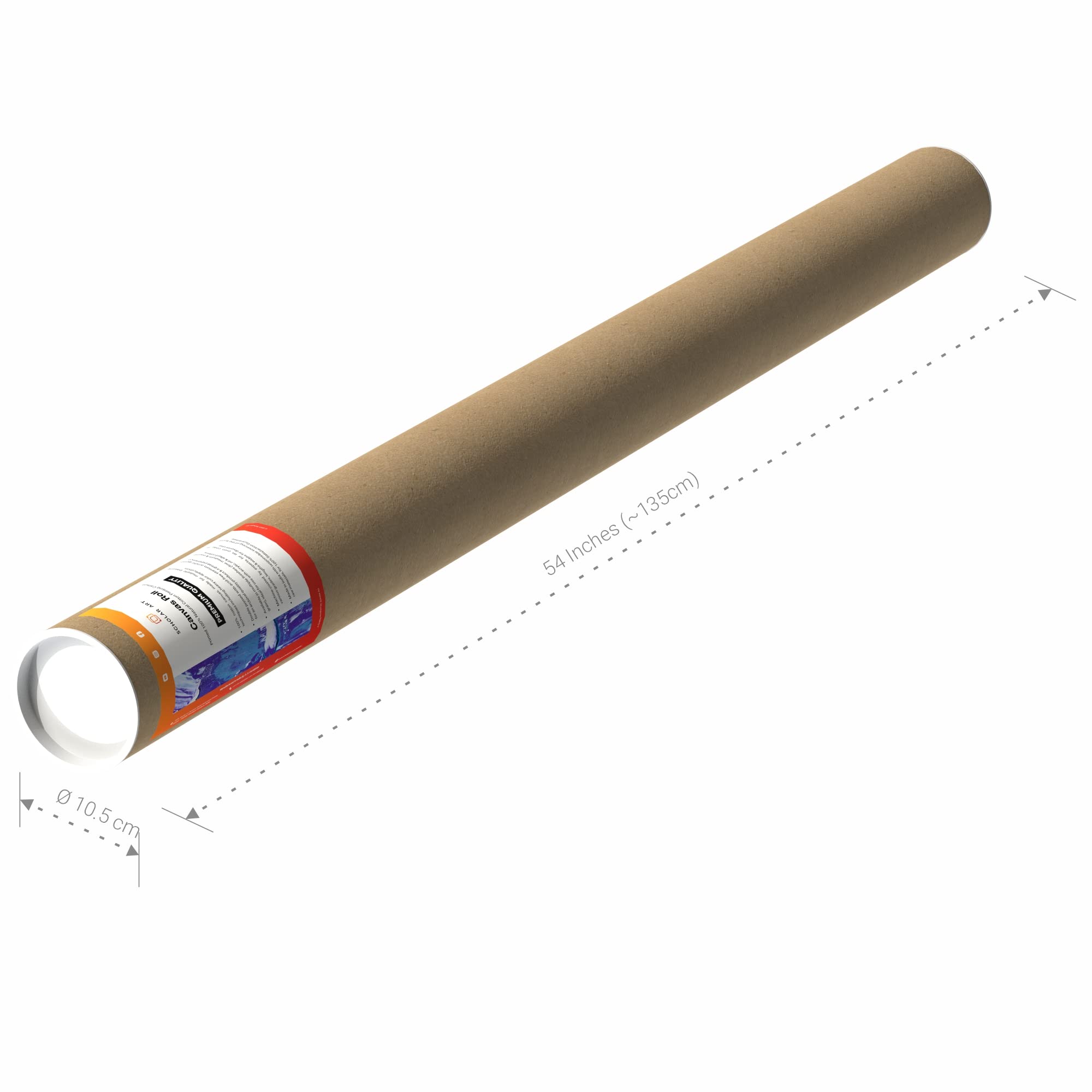 Scholar Art® Artist Series 10 Oz (440 GSM) Medium Grain Primed Cotton Canvas Roll for Oil & Acrylic Painting (100% Cotton Rolled Canvas for Painting), White (54 Inch x 10 Meter) 6