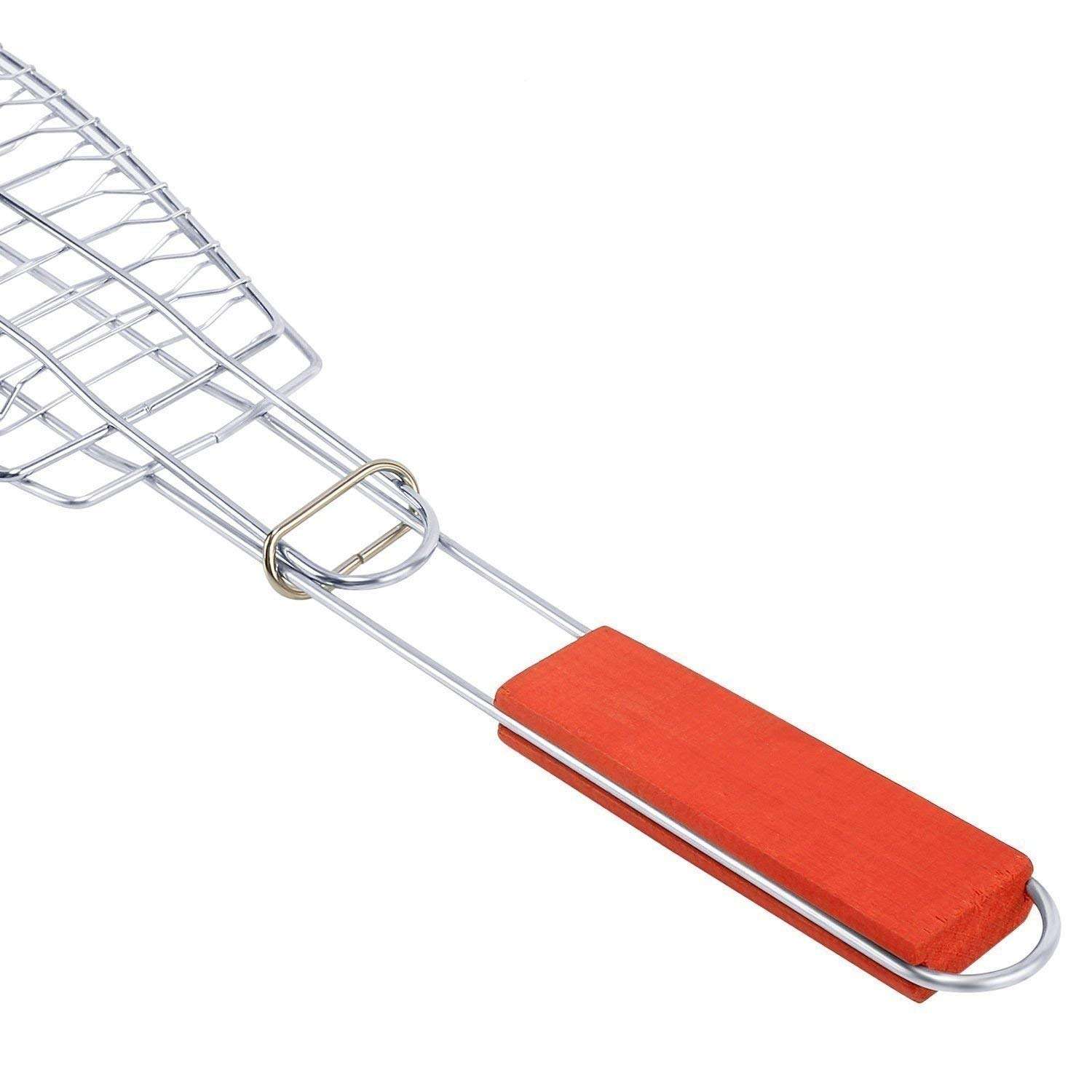 Sukhnidhi Stainless Steel BBQ Fish Grill Barbecue Net Basket. 5