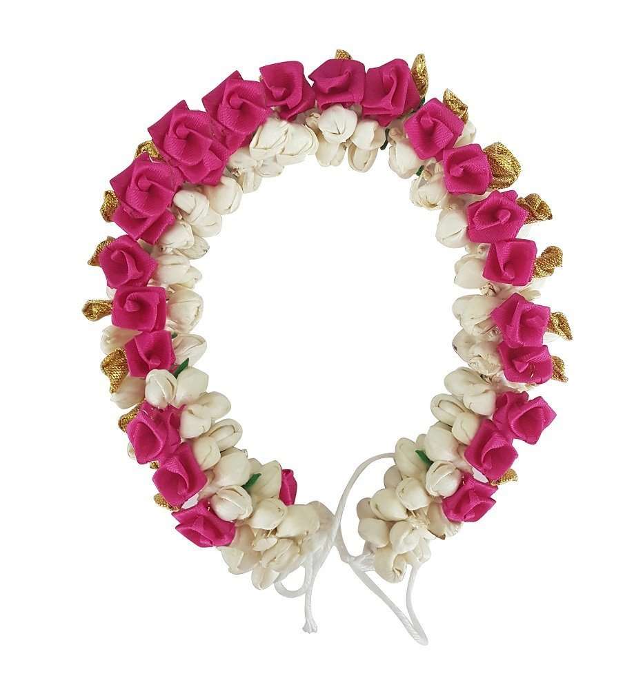 AASA Artificial Hair Juda Gajra For Women Juda Bun accessories For Wedding Girls, Dark Pink, 20 Gram, Pack Of 1 (10304) 1