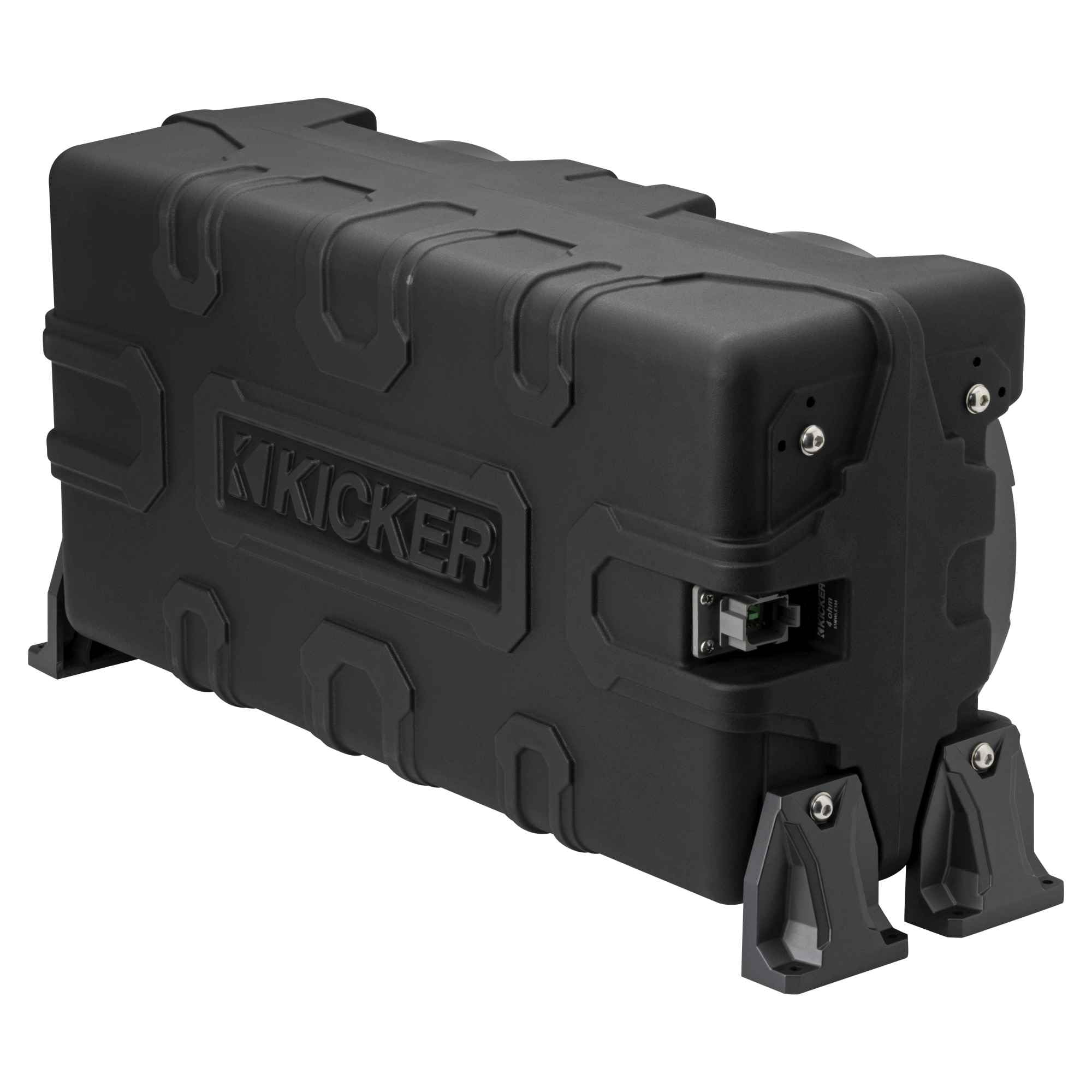 Kicker 51MWLE104 - MWE 10-Inch Loaded Premium Marine Sub Encl w/Passive Radiator 4ohm & 48KMA8001 Marine Amp Bundle 5