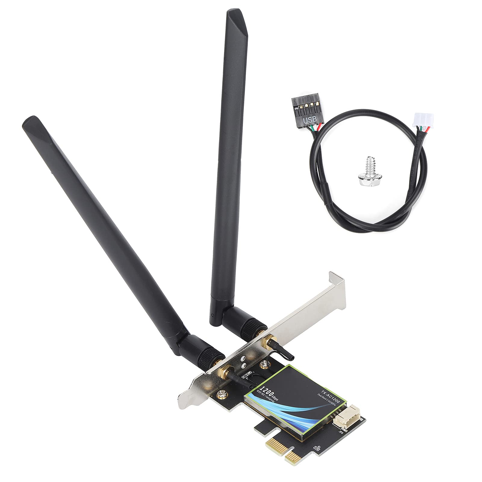 WiFi Adapter PCI-E Network Card, Dual Band 2.4/5Ghz Wireless PCI Express Adapter with Bluetooth 4.0, Compatible with PCI?E X1/X4/X8/X16, for Desktop PC 1