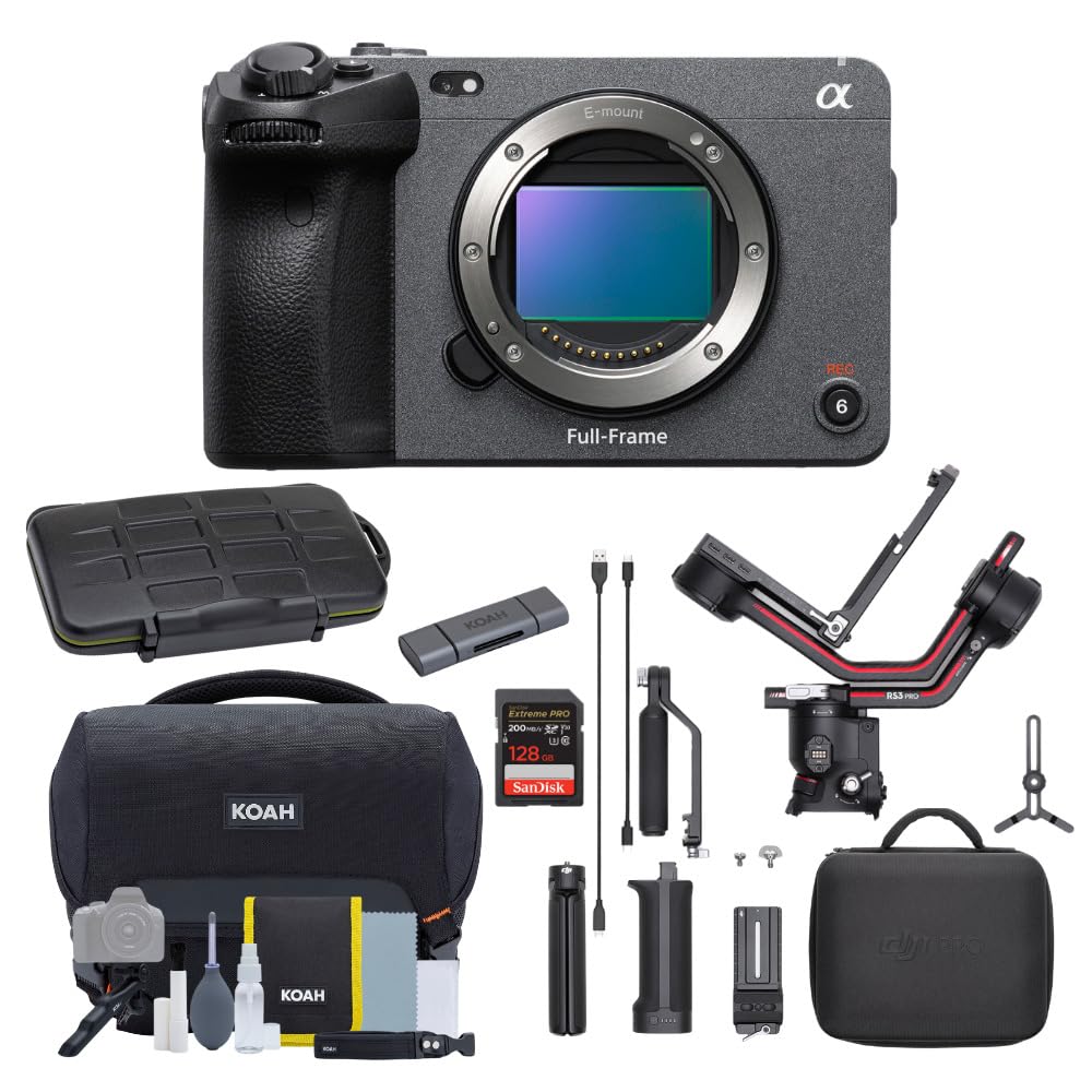 Sony Alpha FX3 ILME-FX3 - Full-Frame Cinema Line Digital Camera Bundle with DJI RS 3 Pro Gimbal Stabilizer, 128 GB Memory Card, Memory Storage Case, and Camera Bag with Accessories (5 Items) 1