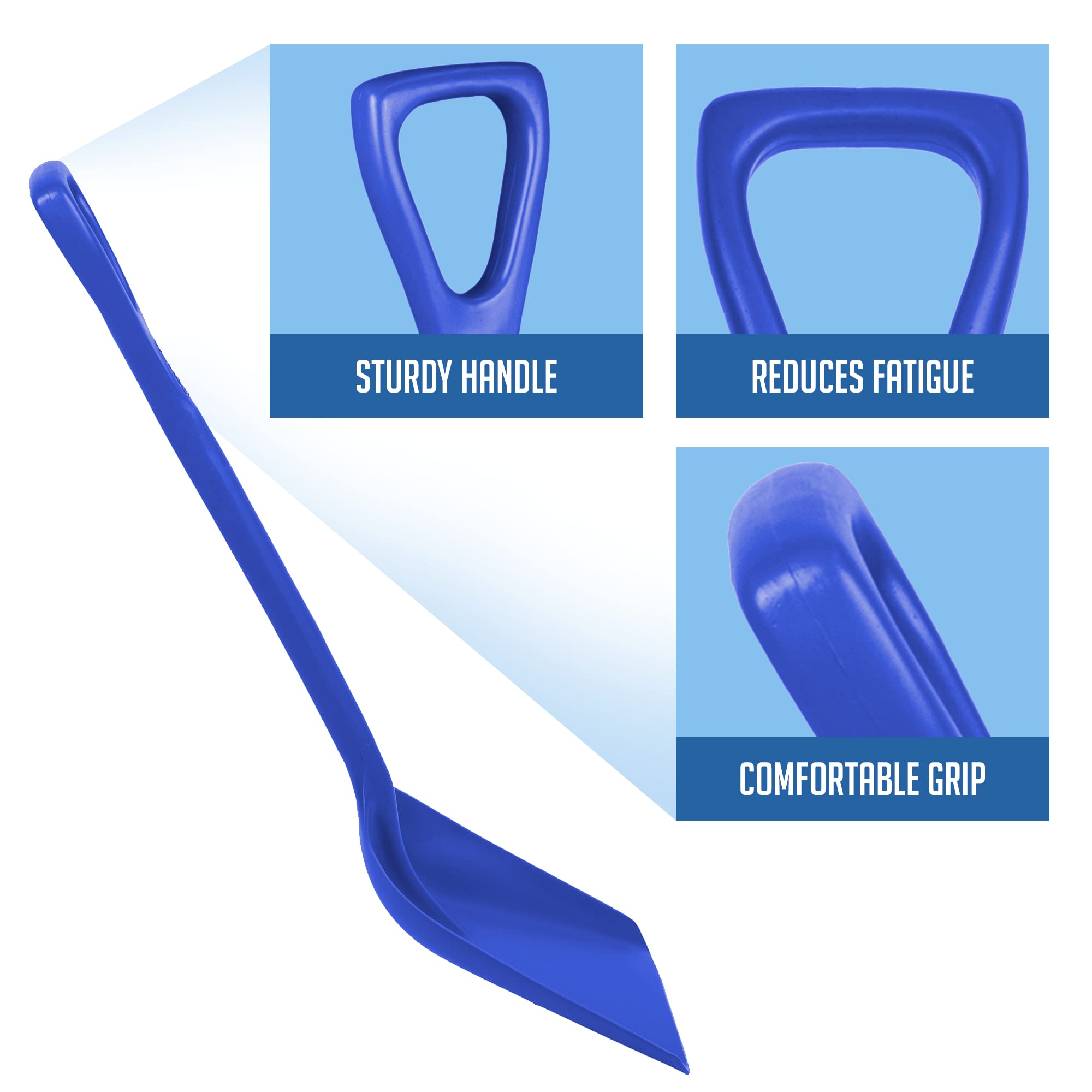 Remco 69813 Hygienic Shovel, Polypropylene Blade, Non-Sparking, 1 Piece, 25, Blue 6