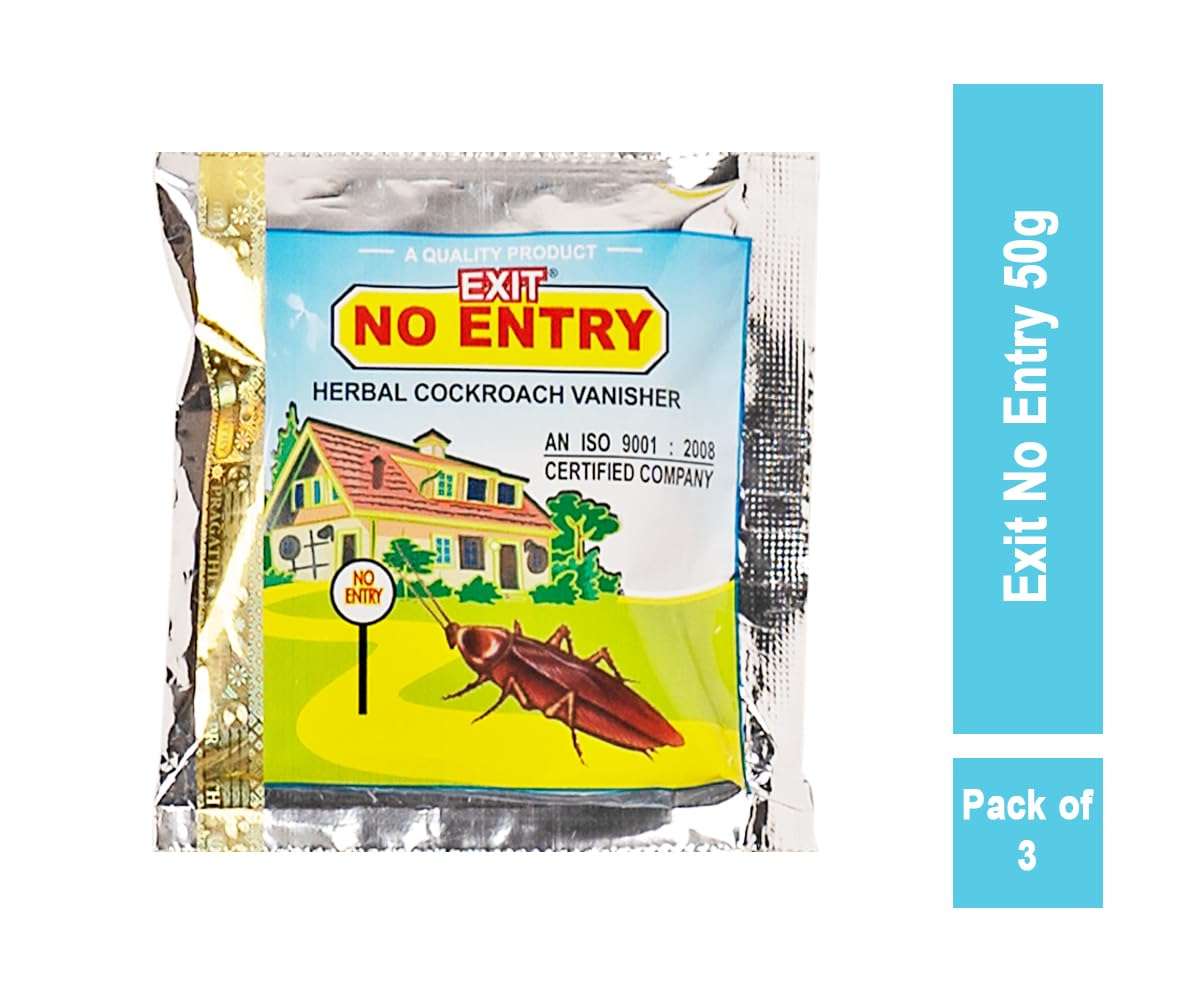 EXIT NO ENTRY Herbal Cockroach Vanisher Dough, 150 Gram (Pack Of 3, 50 Gram Each) | Odourless | Eco-Friendly | Cockroach Repellant | Pet Safe 3