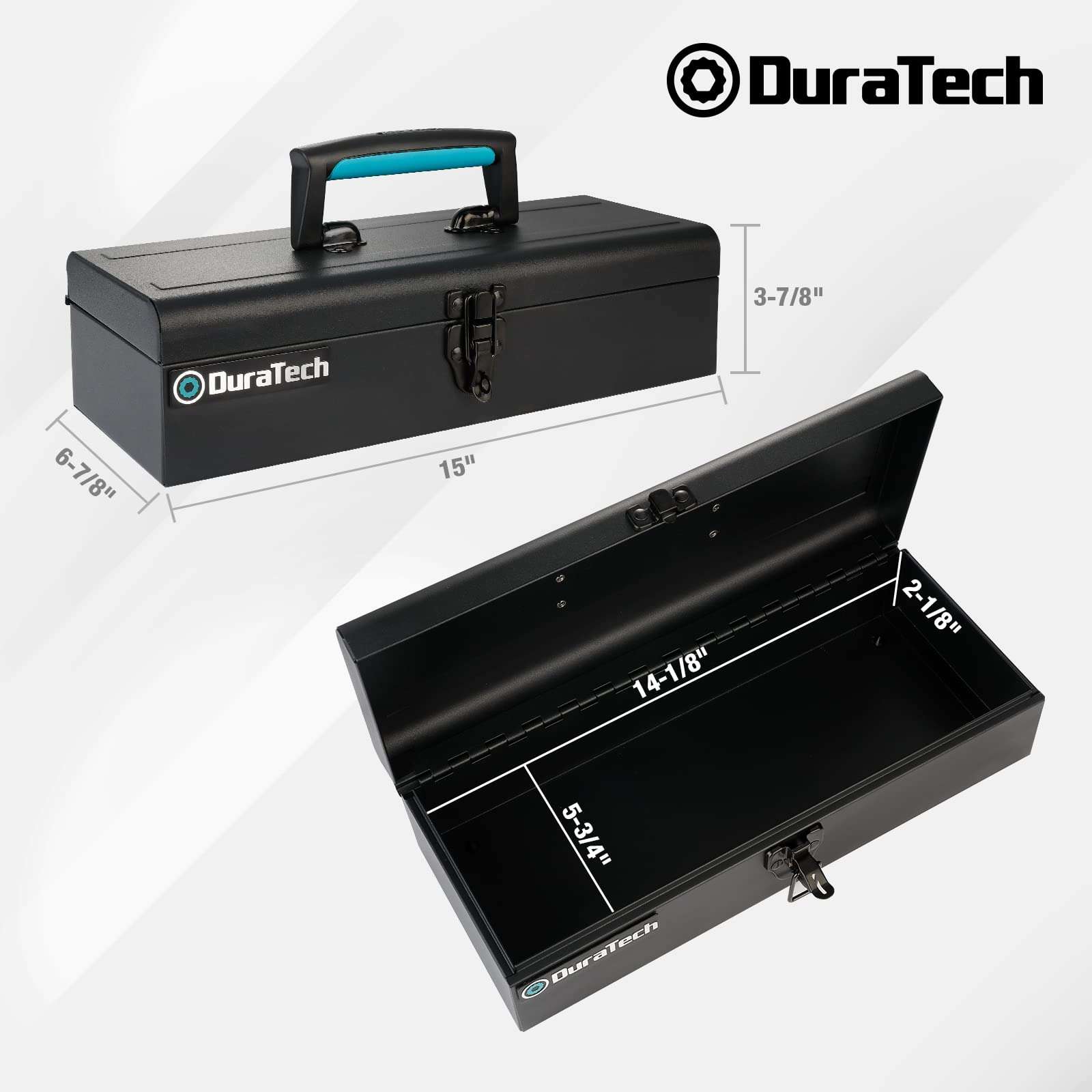 DuraTech 15" Metal Tool Box - Gifts for Dad & WORKPRO Mini Metal Tool Box 4