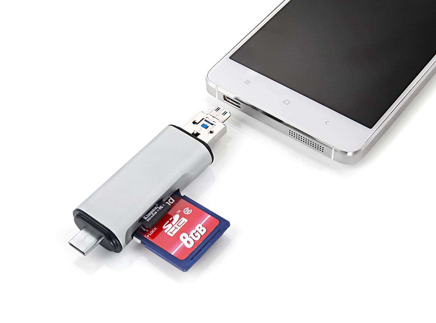 Tynub™ SD Card Reader, 3-in-1 USB 3.0/USB C/Micro USB Card Reader - SD, Micro SD, SDXC, SDHC, Micro SDHC, Micro SDXC Memory Card Reader for MacBook PC Tablets Smartphones with OTG Function 6