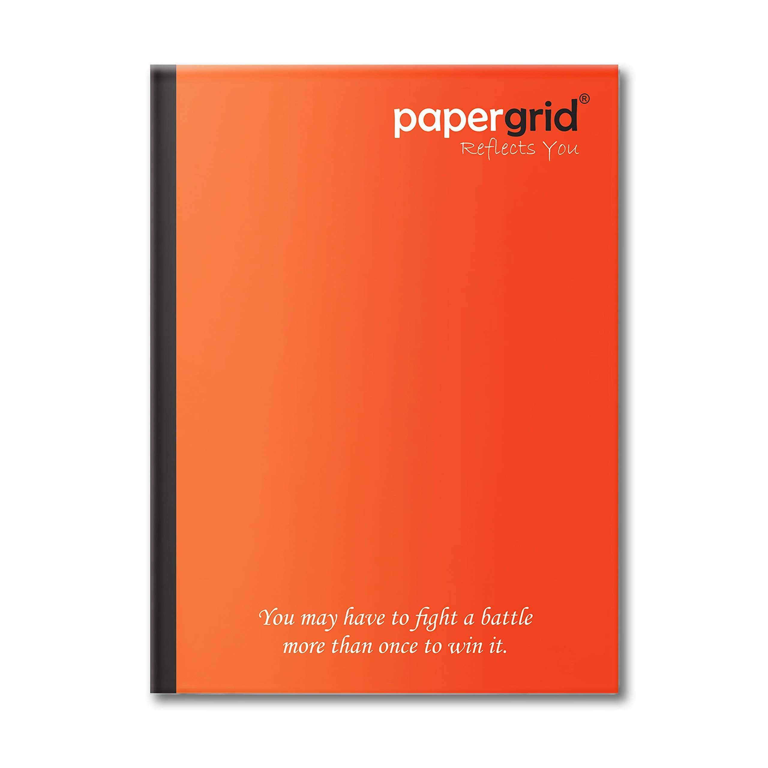 papergrid Notebook - King Size (24 cm x 18 cm), Interleaf, 160 Pages, Soft Cover - Pack of 6 3
