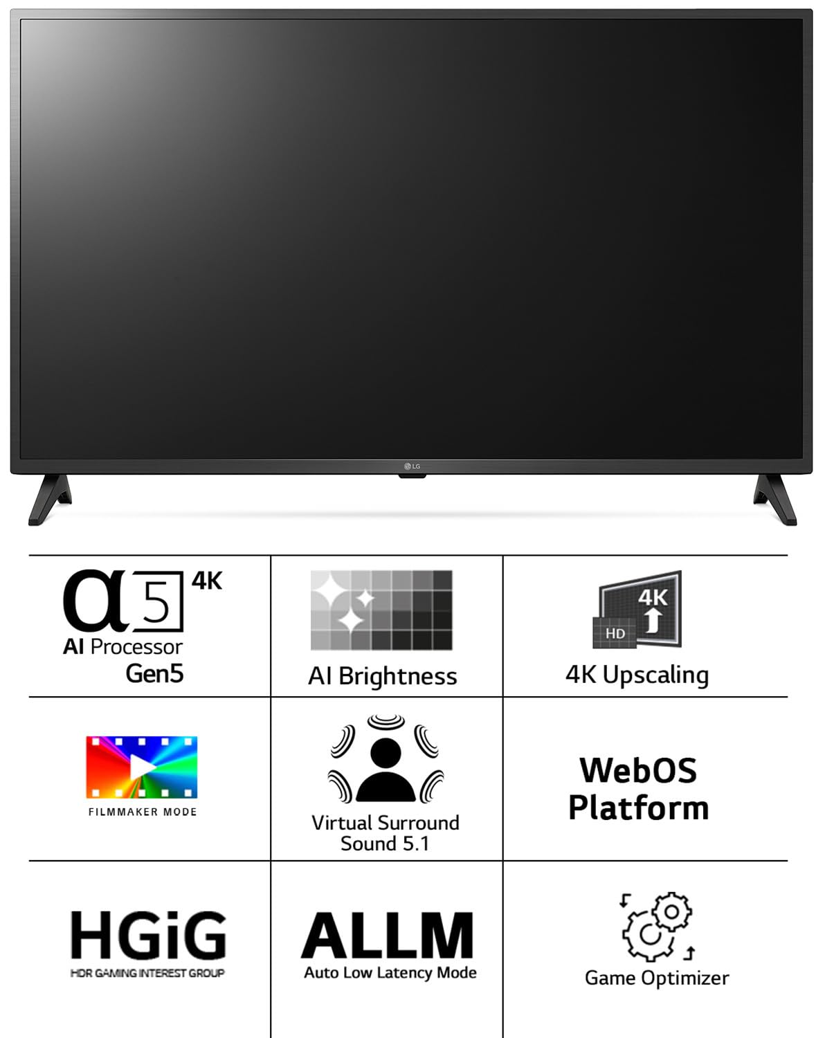 LG 108 cm (43 inches) 4K Ultra HD Smart LED TV 43UQ7550PSF (Ceramic Black) 2
