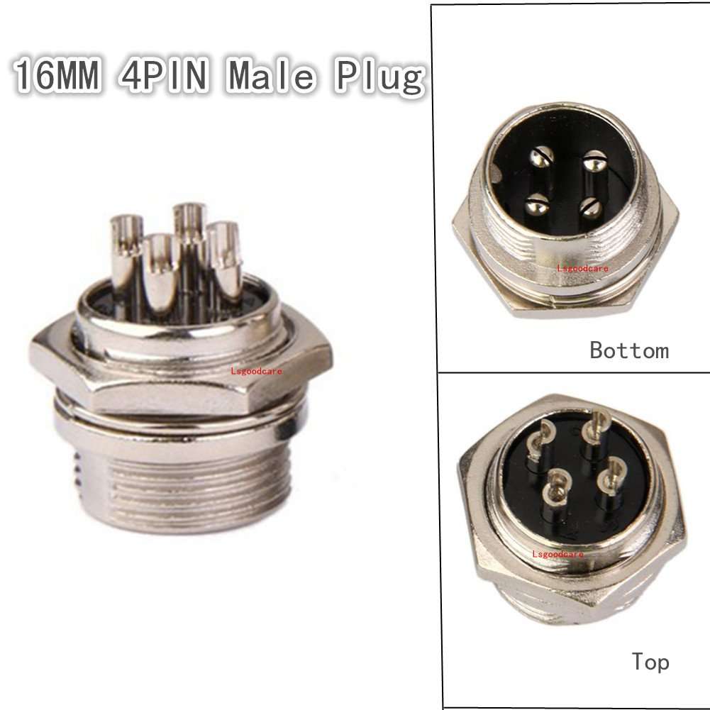 Lsgoodcare 10Pairs 16MM 4 Pin Din Female Male Aviation Connector Plug GX12-4pin USB Aviation Connector Plug Female with Shielded Cable 6