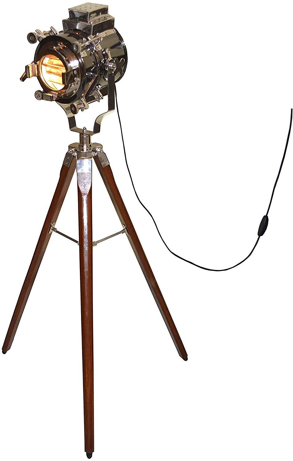 R.I Royal Instrument Nautical Floor Spot Light Tripod Style for Home Decor 3